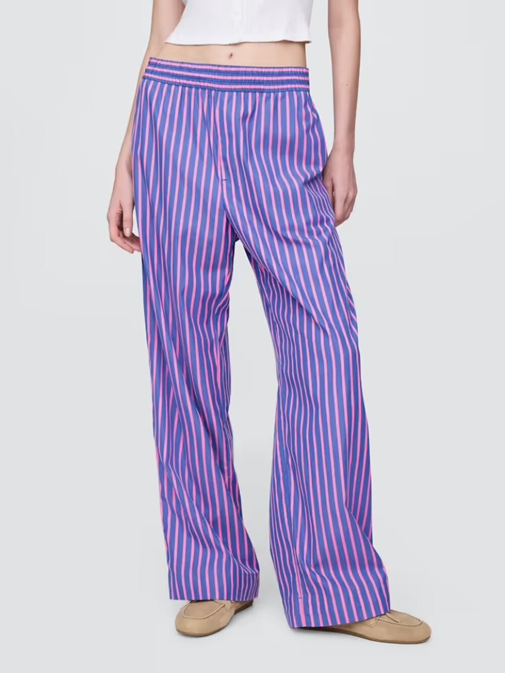 GAP Cotton Poplin Wide-Leg Pants